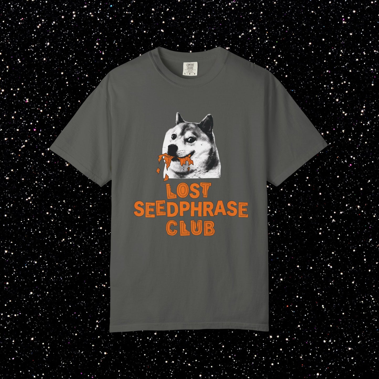 Lost Seedphrase Club T-Shirt — Husky Crypto Wallet Recovery Tee