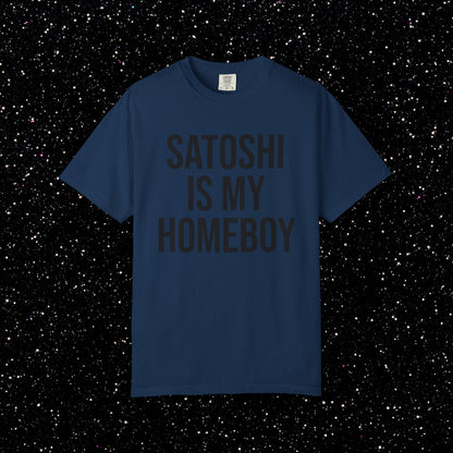 Satoshi Is My Homeboy Typography Tee