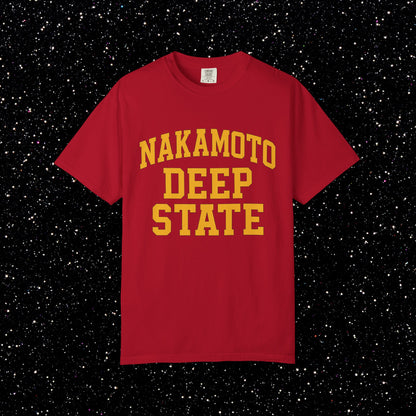 Nakamoto Deep State – Collegiate Bitcoin Tee