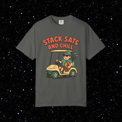 Stack sats and chill golf tee