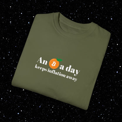 An Orange A Day Bitcoin Comfort Colors Tee Shirt