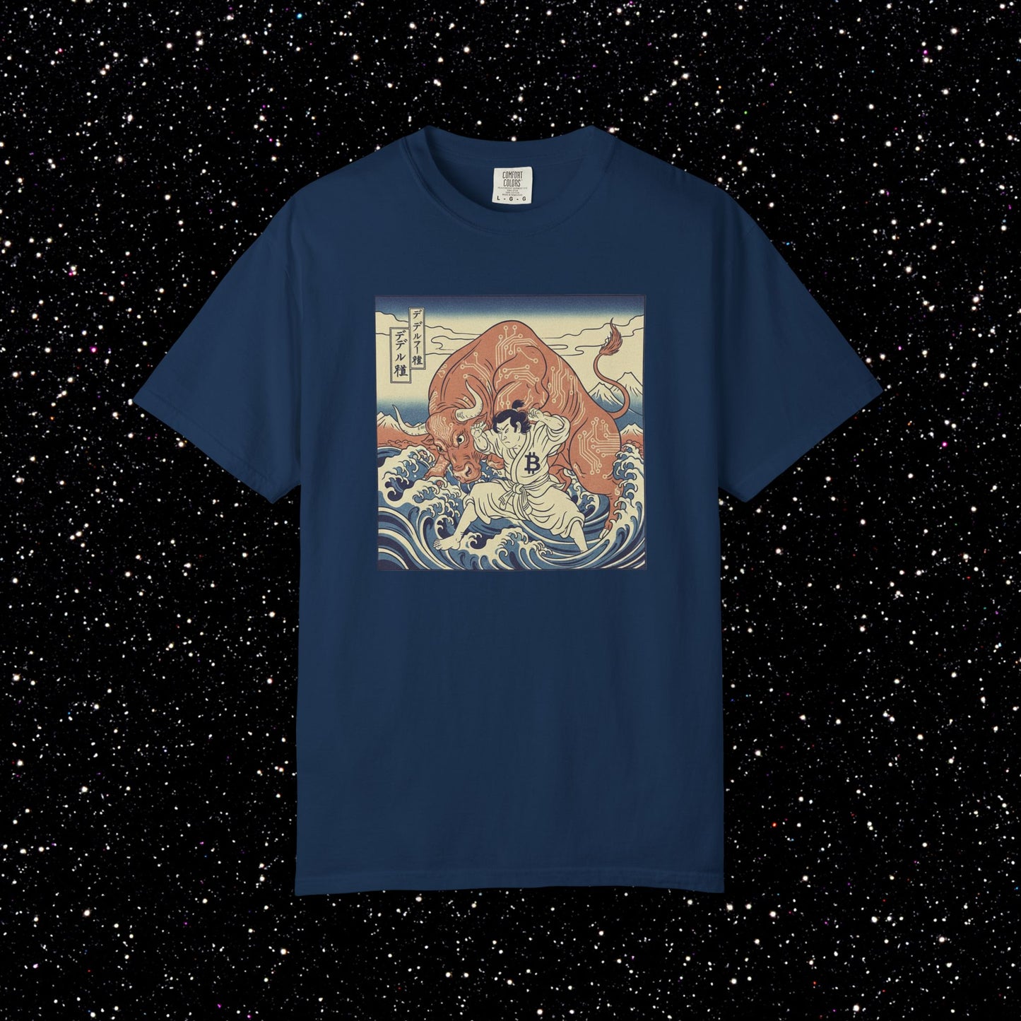 Bitcoin Bull vs Bear Samurai T-Shirt | Ukiyo-e Art Tee