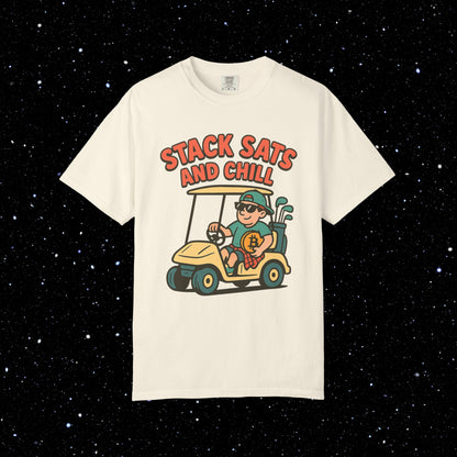 Stack sats and chill golf tee
