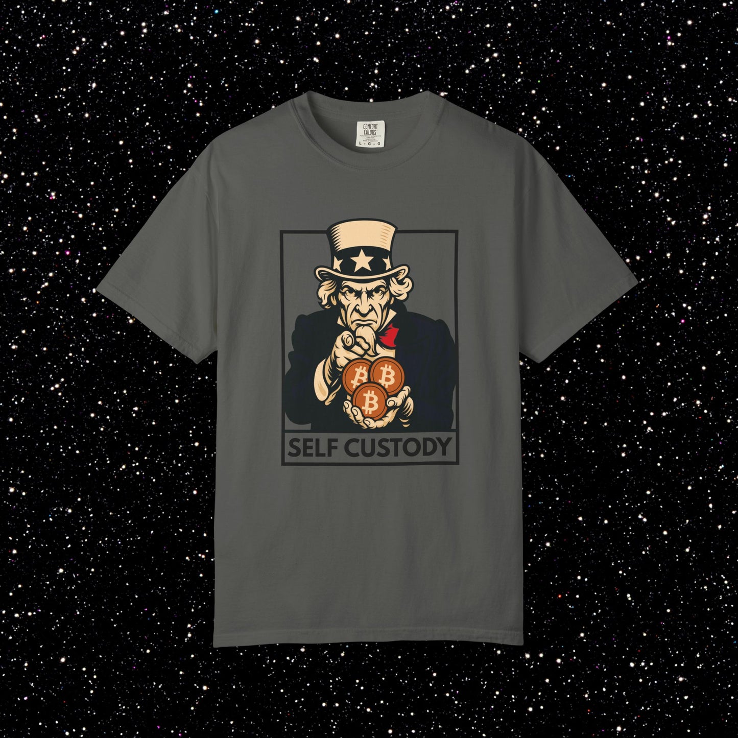 SELF CUSTODY Uncle Sam Bitcoin Tee