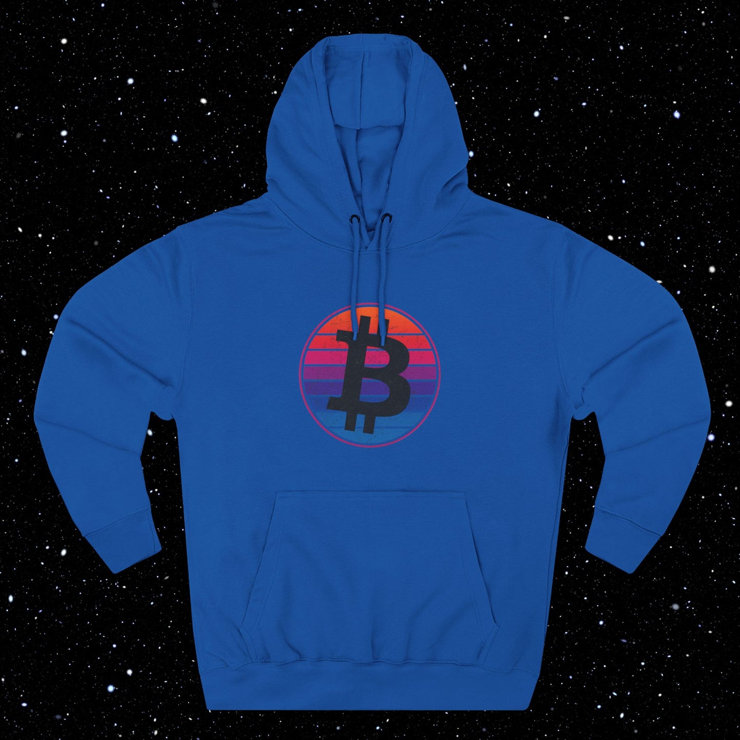 Bitcoin Synthwave Sunset Hoodie