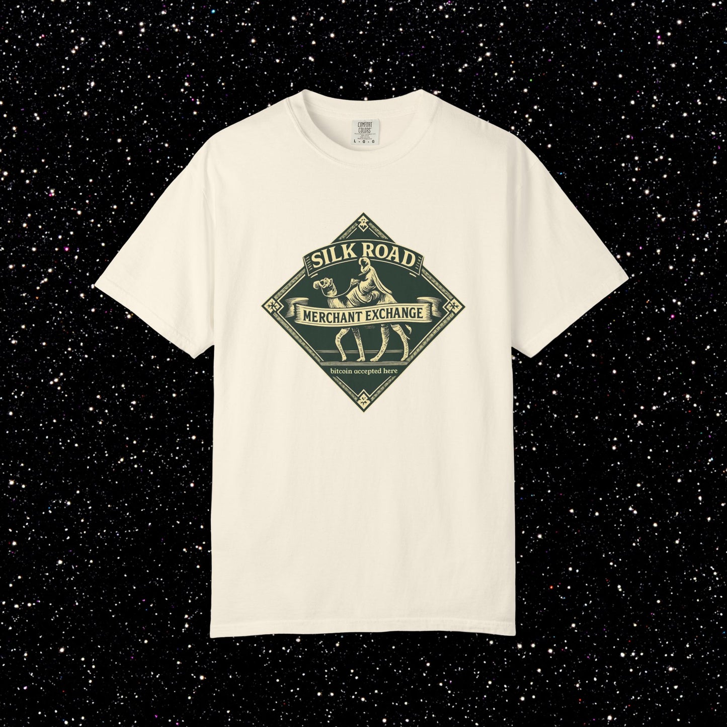 Silk Road Merchant Exchange T-Shirt | Bitcoin Accepted Here | Heritage Trade Design