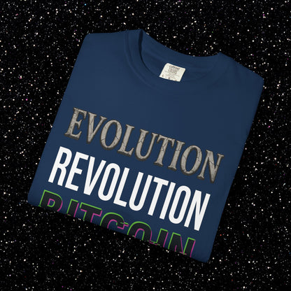 Evolution Revolution Bitcoin T-Shirt | Bitcoin Statement Tee