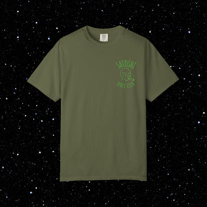 Satoshi Space Club Line Art Backprint Tee