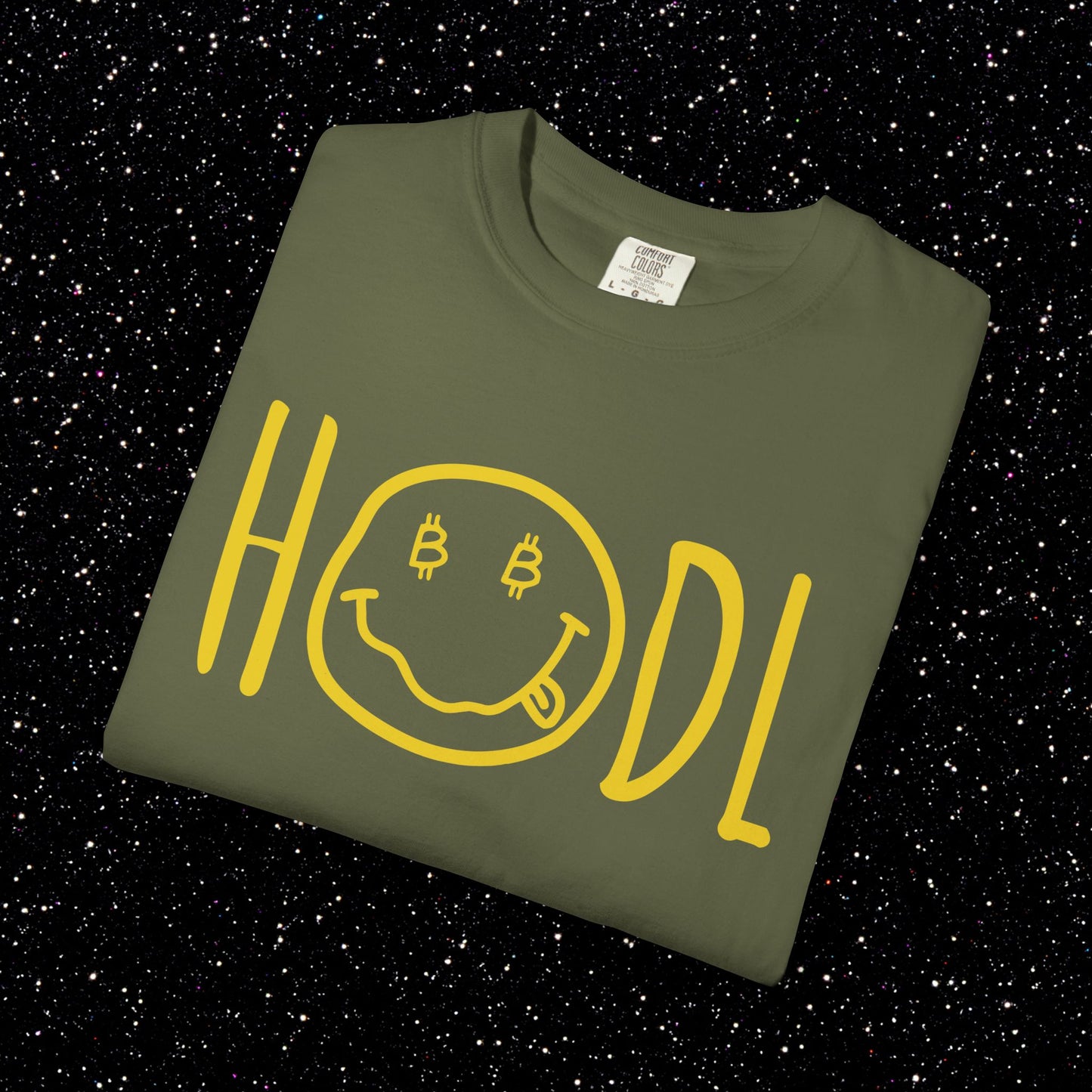 HODL Smiley Line Art Bitcoin Tee