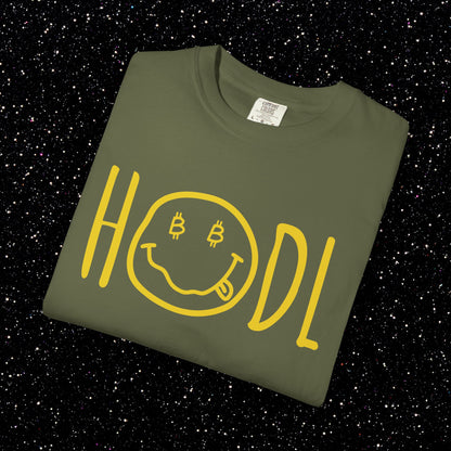 HODL Smiley Line Art Bitcoin Tee