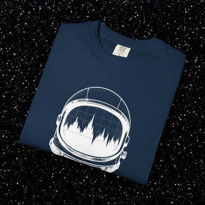 Satoshi Astronaut T-Shirt | Bitcoin Space Helmet Graphic Tee