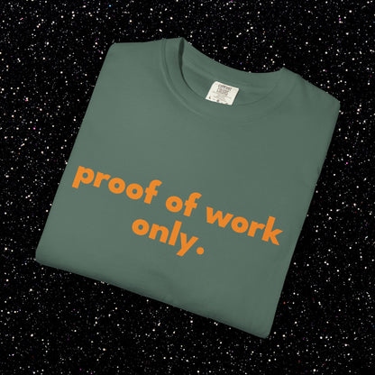 Proof of Work Only Bitcoin Tee