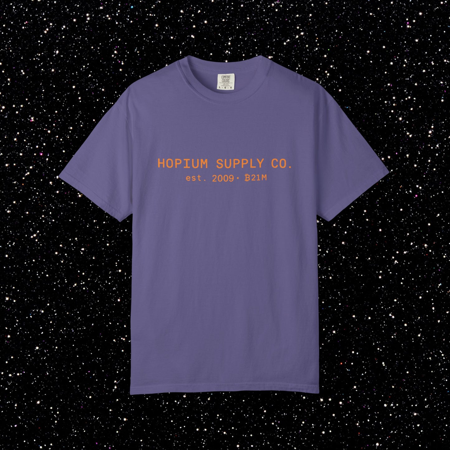 Hopium Supply Co. – 2009 Minimal Bitcoin Tee