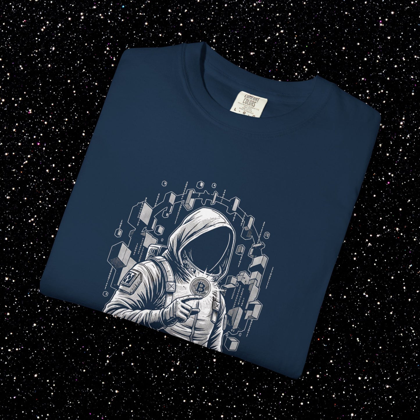 Satoshi Space Club Astronaut T-Shirt | Bitcoin Explorer Graphic Tee