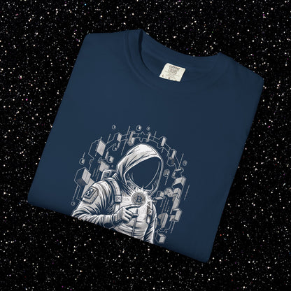Satoshi Space Club Astronaut T-Shirt | Bitcoin Explorer Graphic Tee