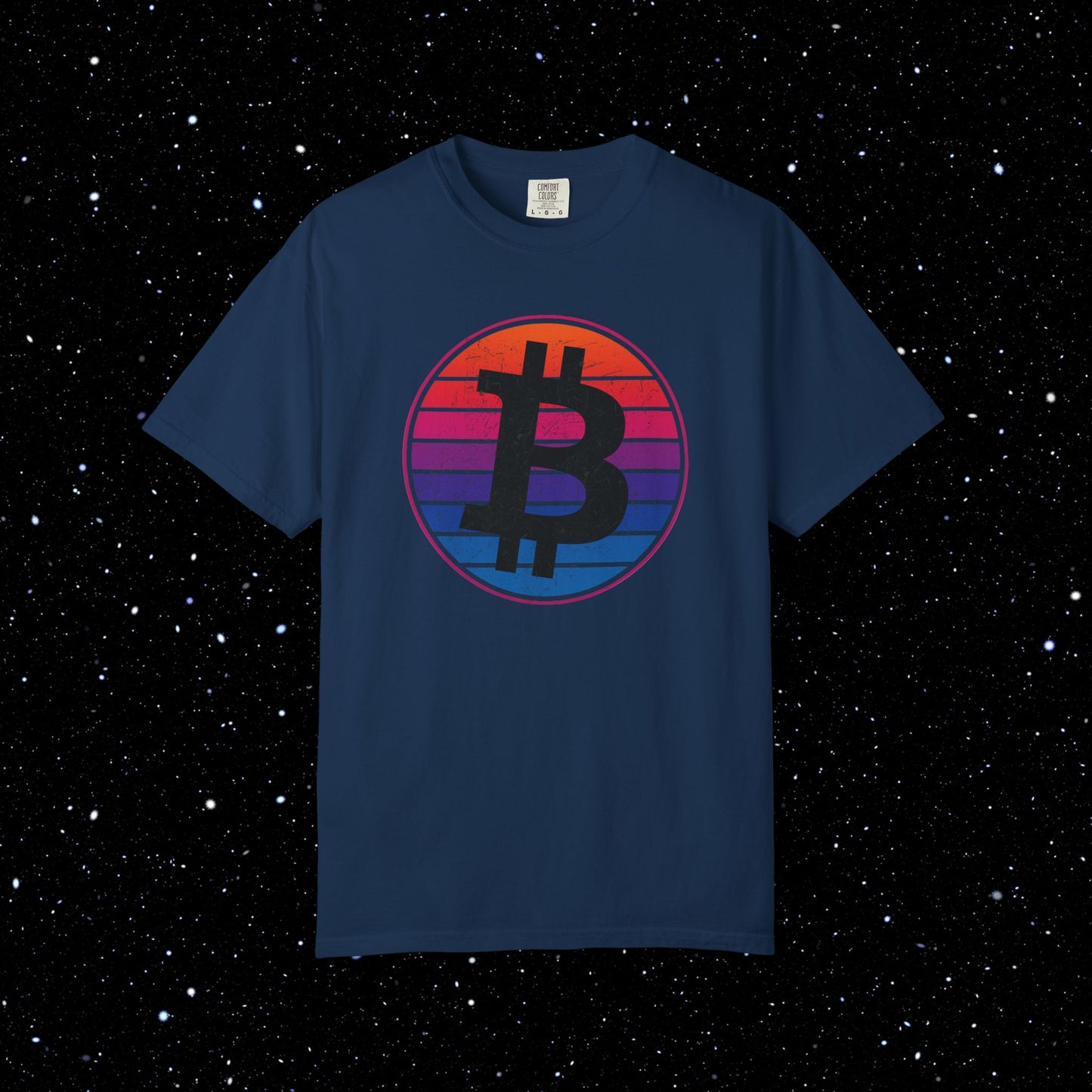 Bitcoin Synthwave Sunset Tee