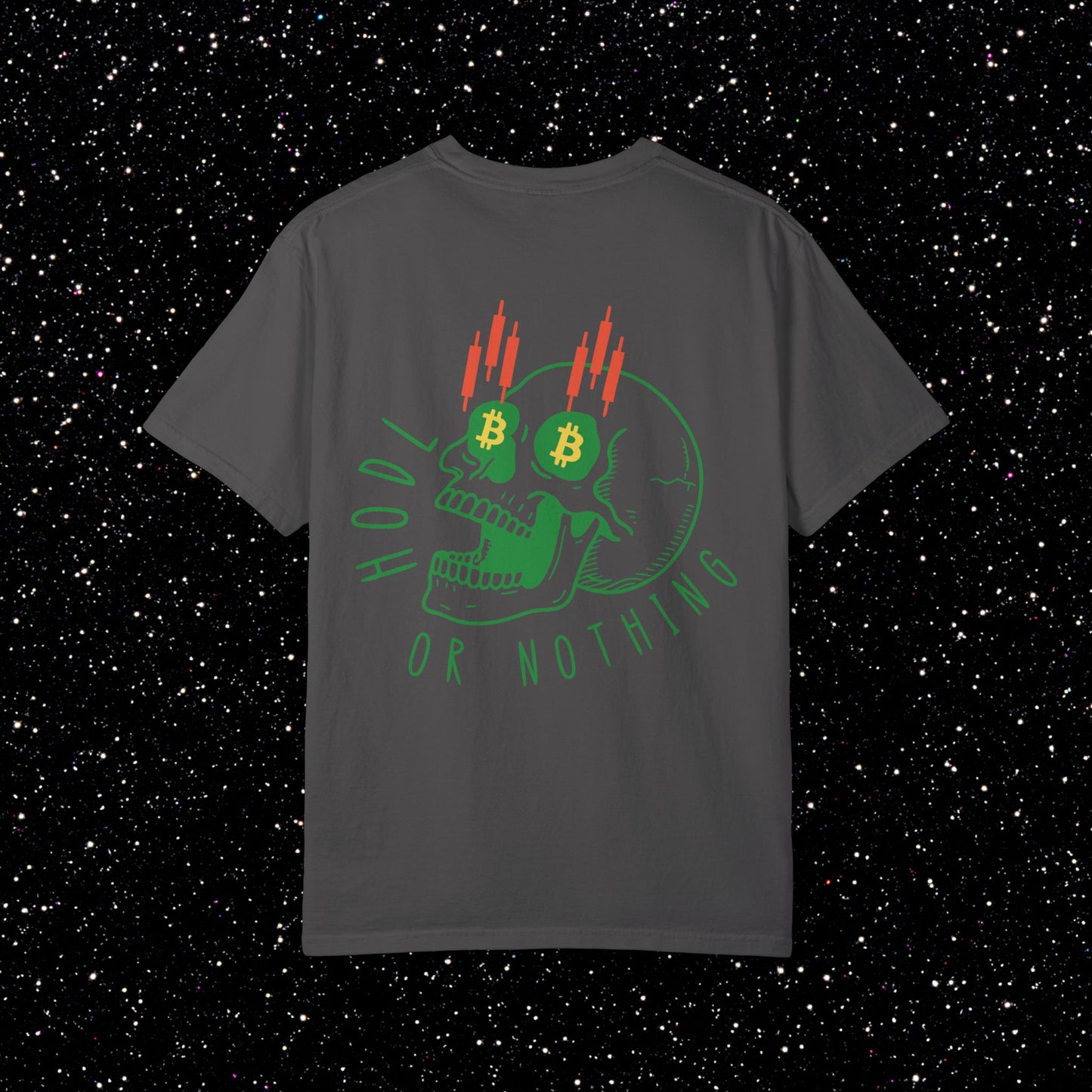 HODL Or Nothing Red Day Backprint Tee