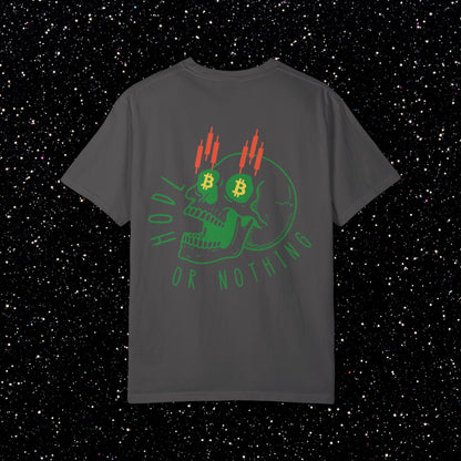 HODL Or Nothing Red Day Backprint Tee