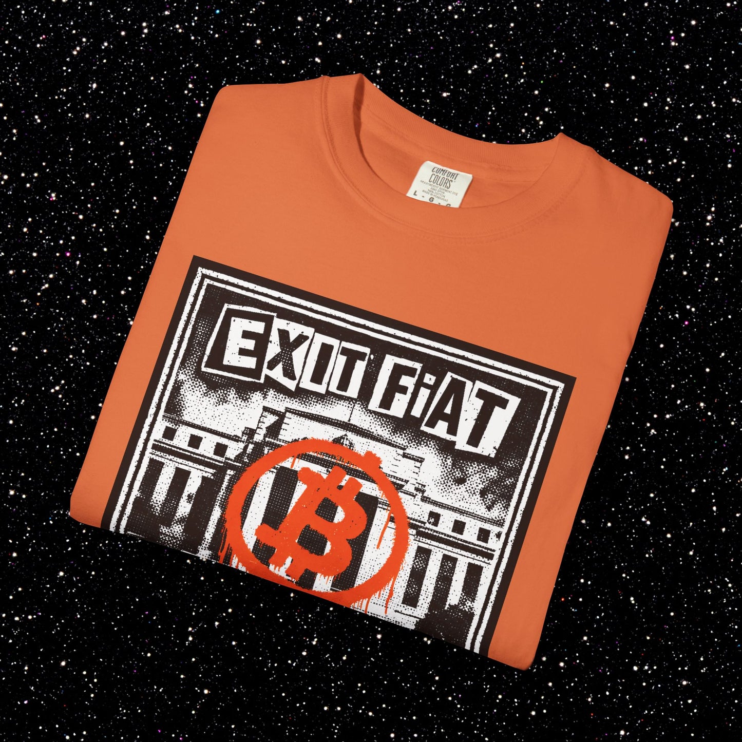 EXIT FIAT Punk Bitcoin T-Shirt | Anti-Central Bank Protest Streetwear