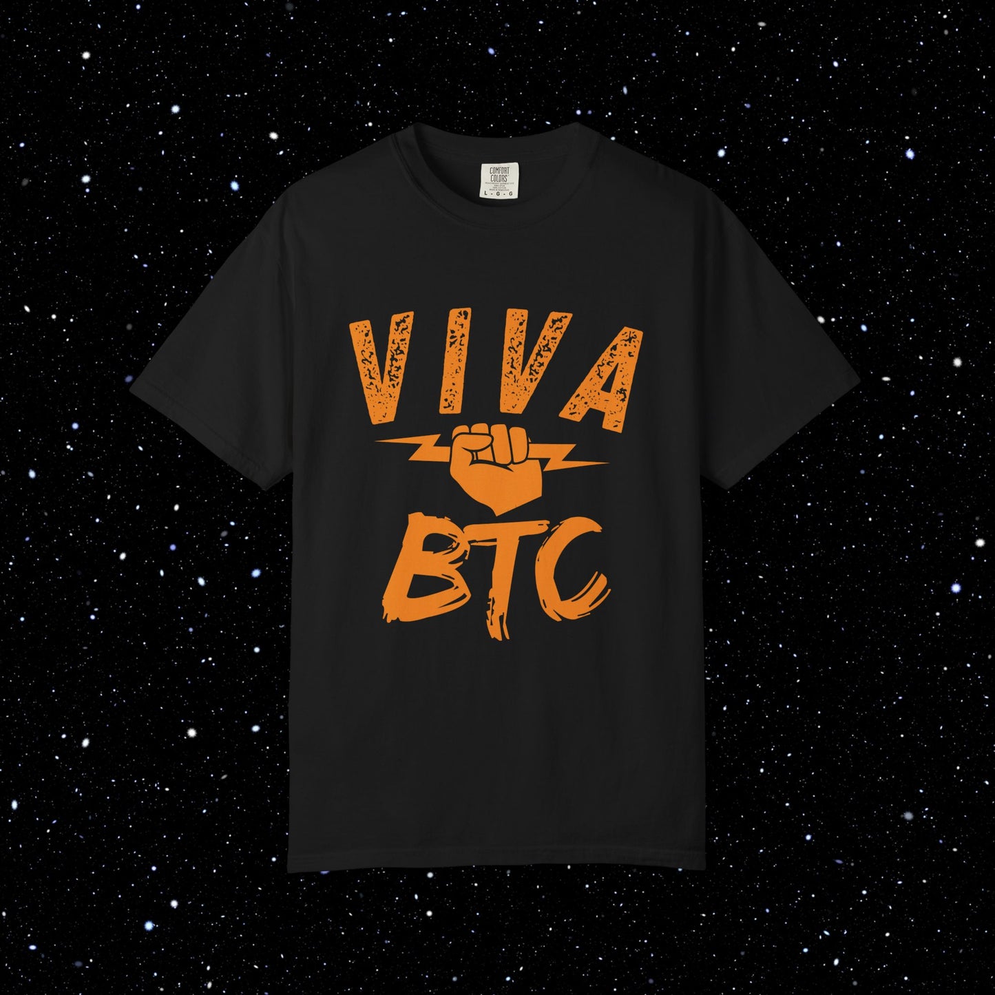 VIVA BTC Front Print Lightning Rod - Comfort Colors Bitcoin Shirt