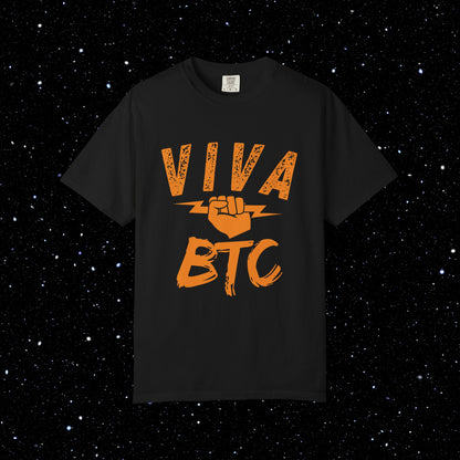 VIVA BTC Front Print Lightning Rod - Comfort Colors Bitcoin Shirt