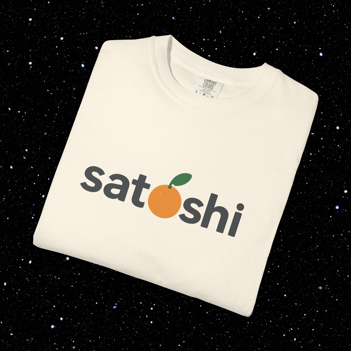 Satoshi Orange Logo Tee Shirt
