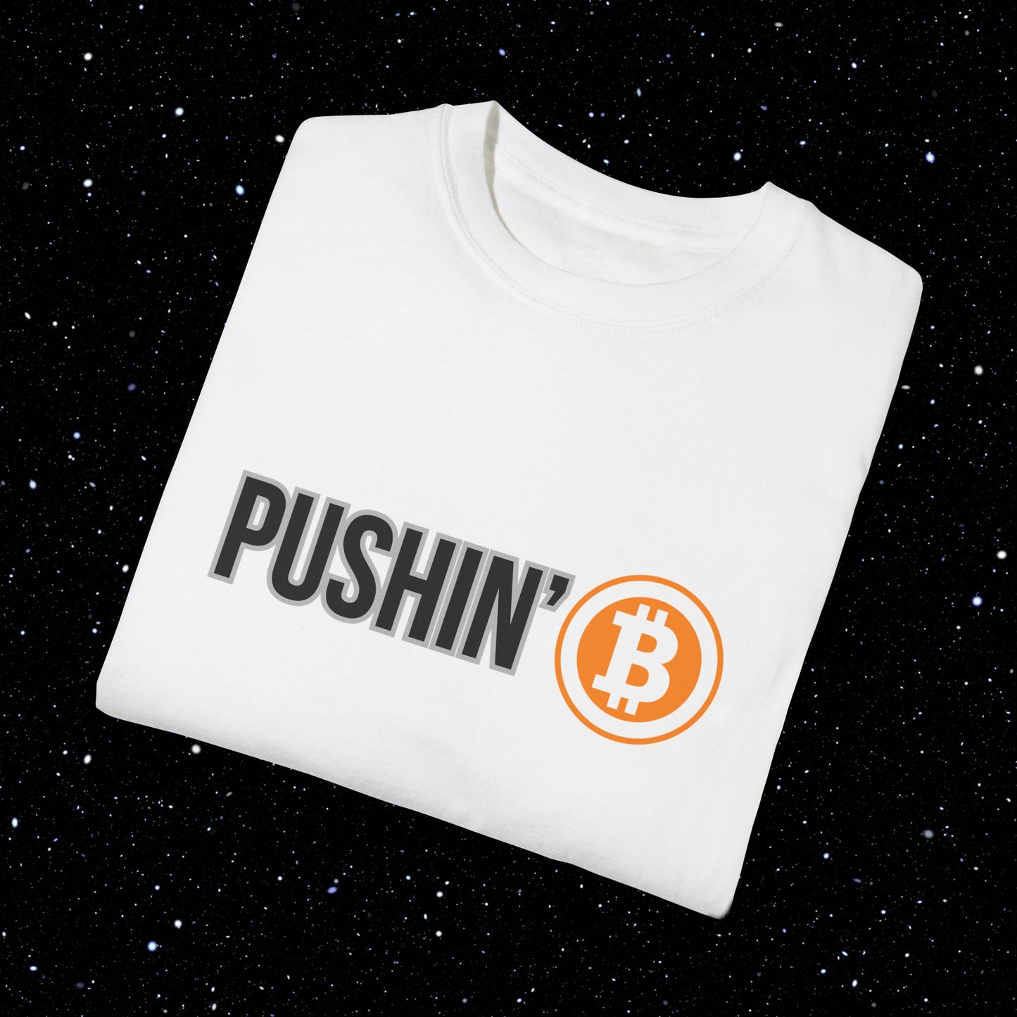 Pushin’ ₿ - Comfort Colors Logo Tee Shirt