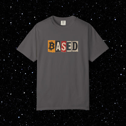 Based Cutout Comfort Colors Bitcoin Tee