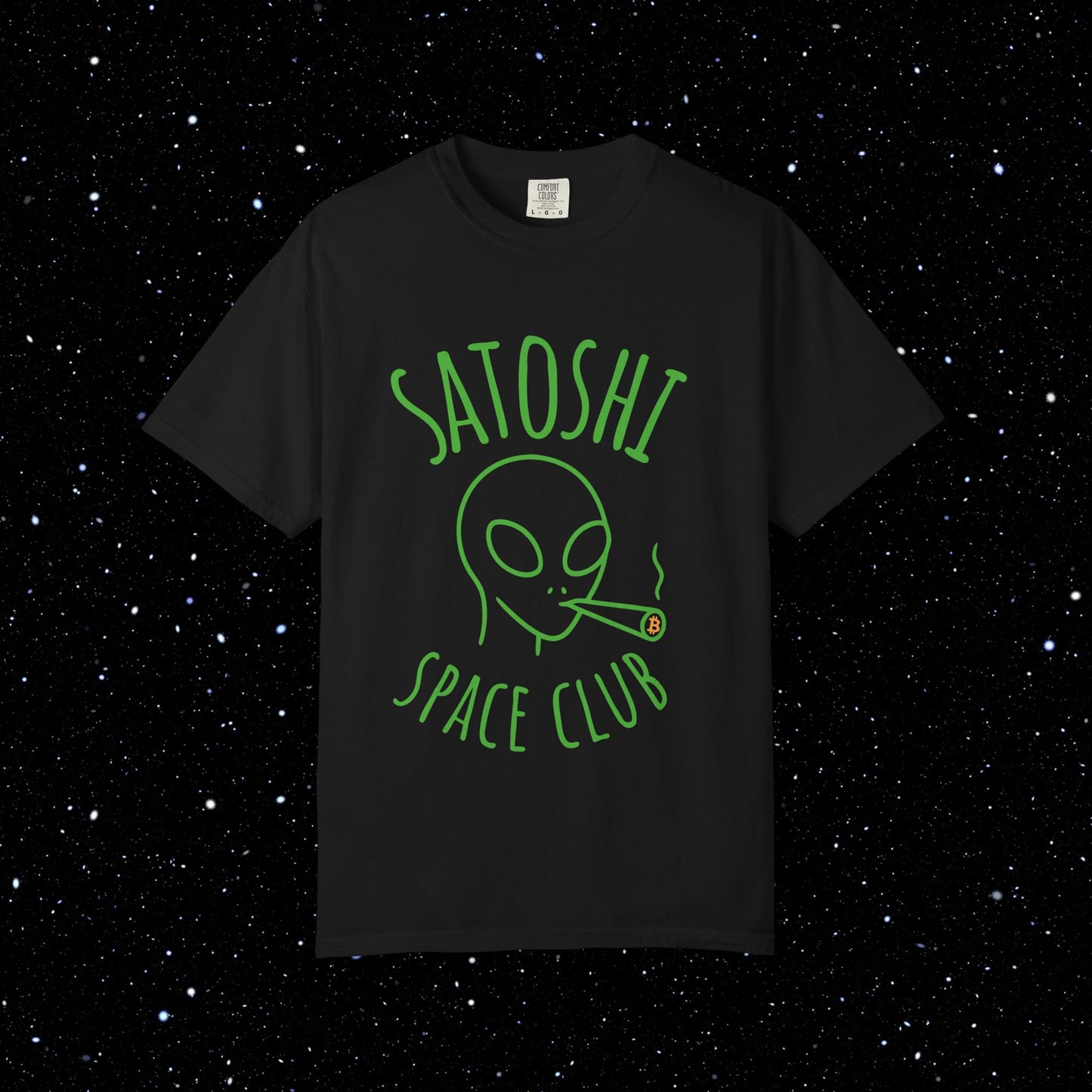 Satoshi Space Club – Alien Line Art Tee