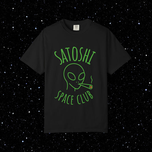 Satoshi Space Club – Alien Line Art Tee
