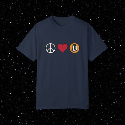 Peace, Love & Bitcoin Tee Shirt