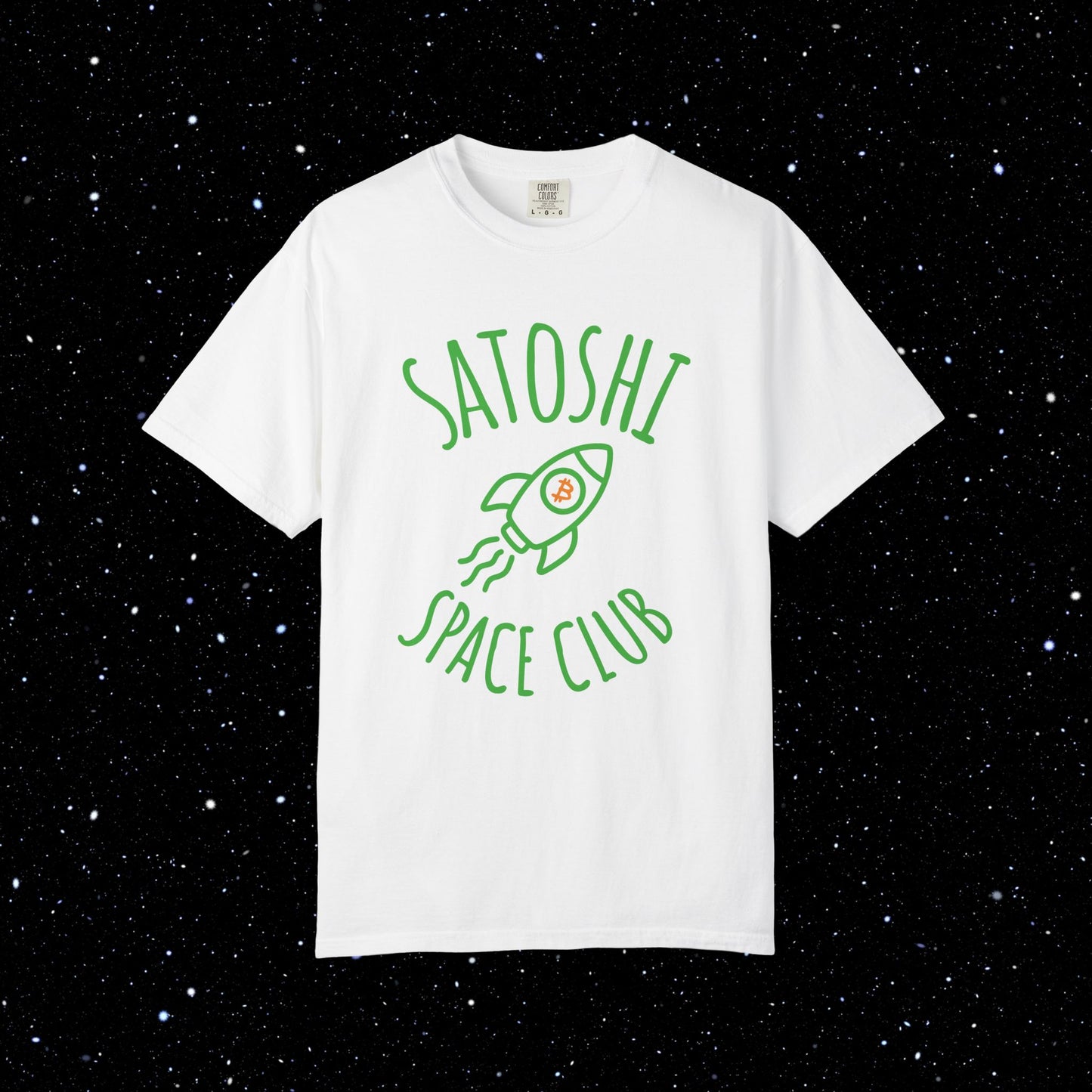 Satoshi Space Club Rocket Line Art Tee