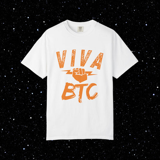 VIVA BTC Front Print Lightning Rod - Comfort Colors Bitcoin Shirt