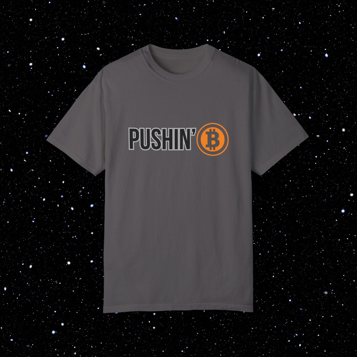 Pushin’ ₿ - Comfort Colors Logo Tee Shirt