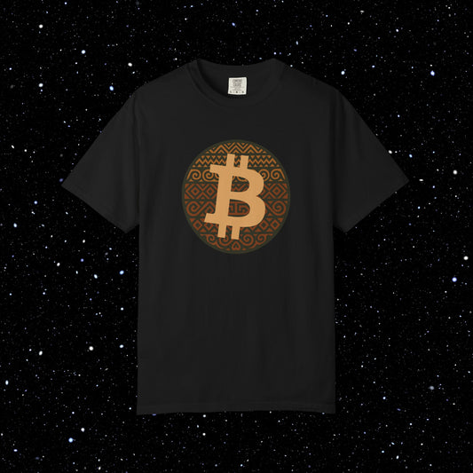 Bitcoin Tribal Pattern Logo Tee