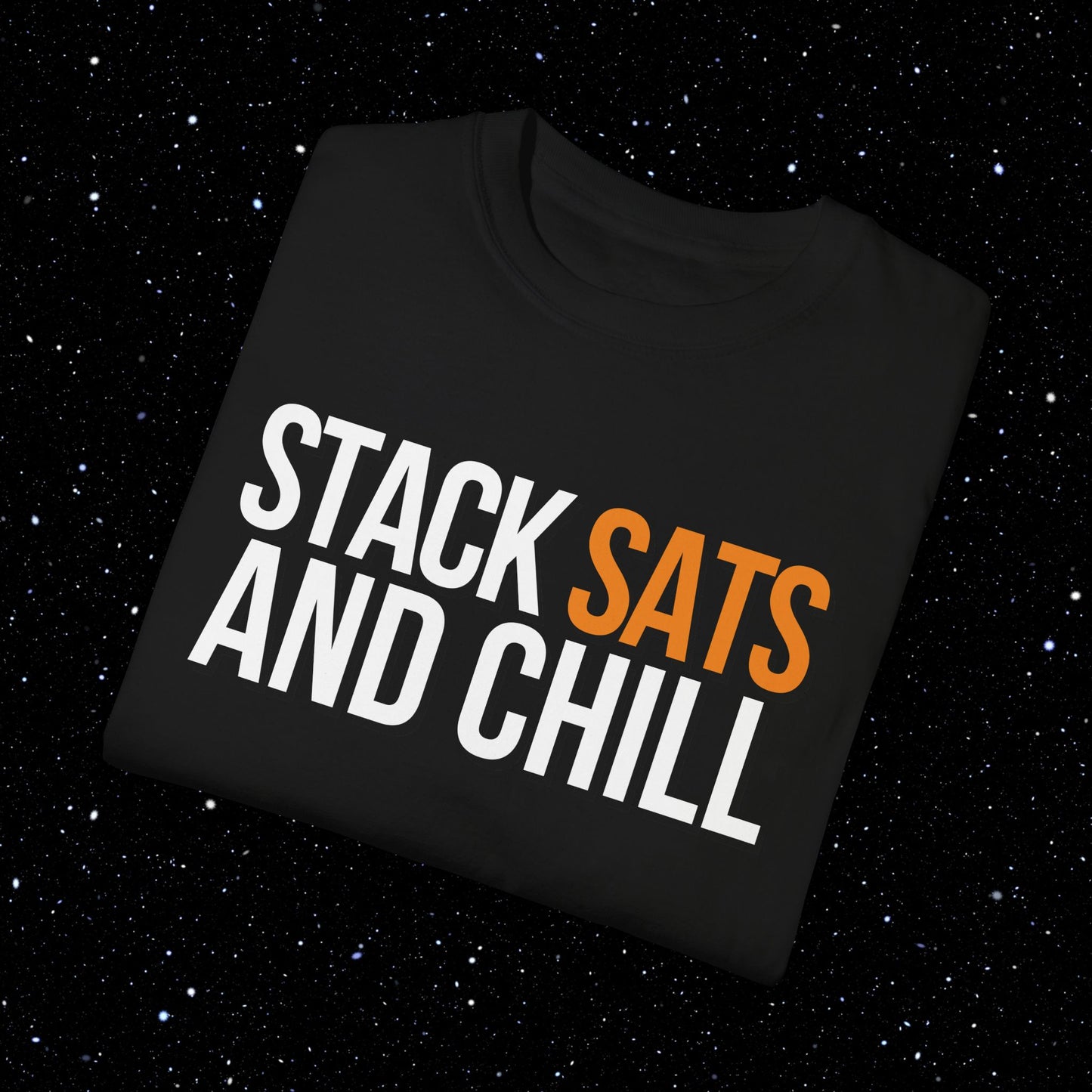 Stack Stats and Chill - Comfort Colors Bitcoin Tee