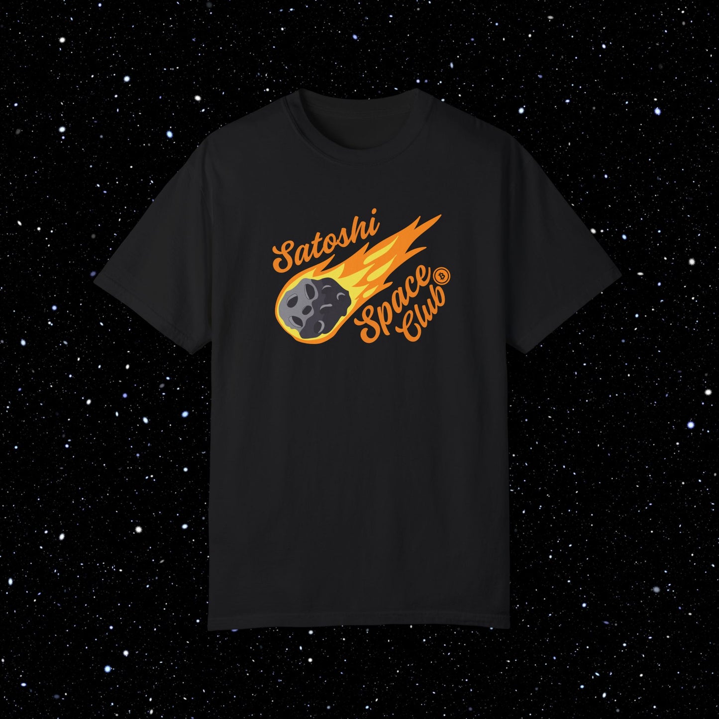 Satoshi Space Club - Cosmic Airdrop - Comfort Colors Bitcoin Tee Shirt