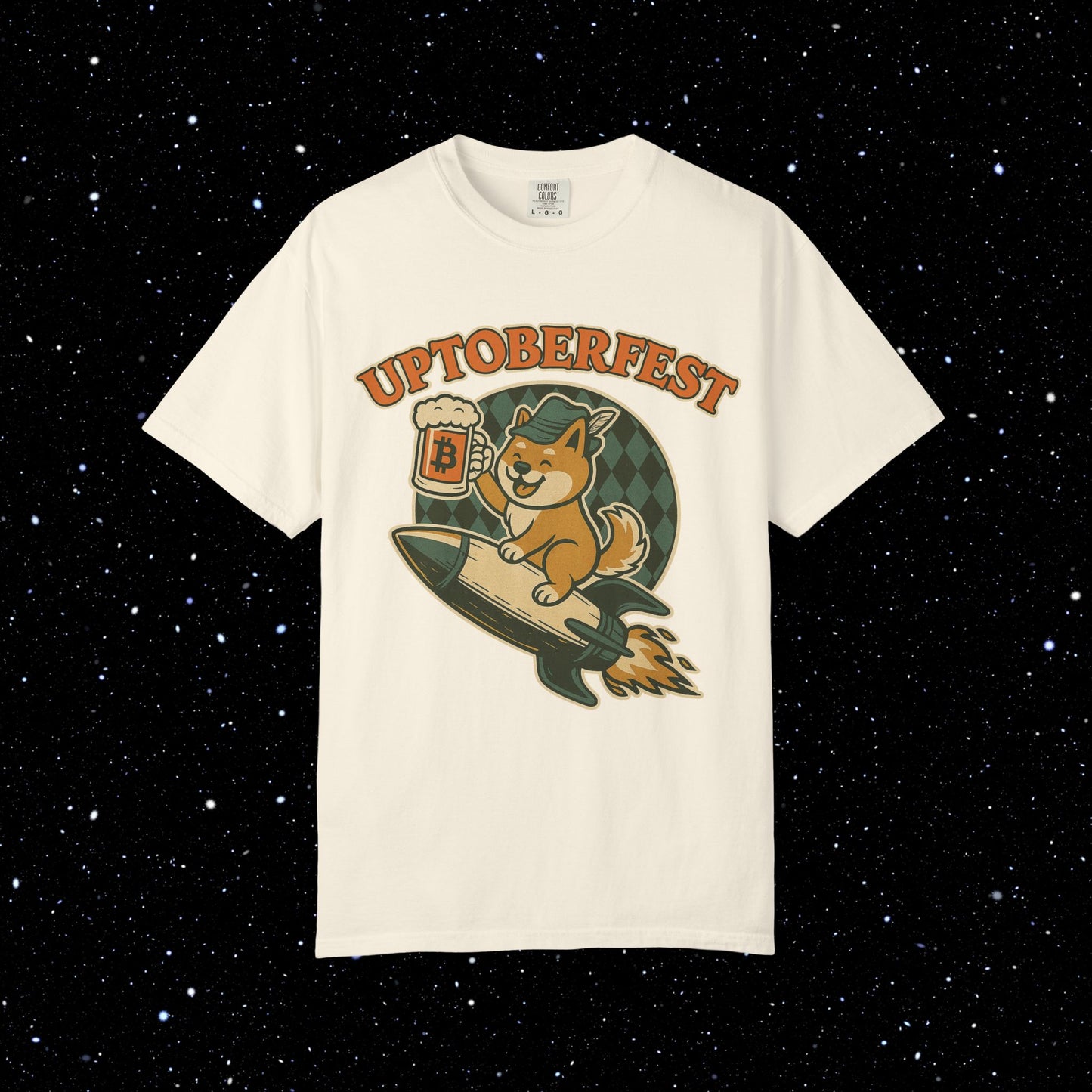 Bitcoin Uptoberfest Rocket Doge Tee