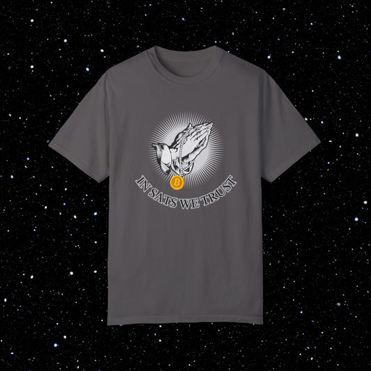 In Sats We Trust Unisex Garment-Dyed T-Shirt - Bitcoin Enthusiast Tee