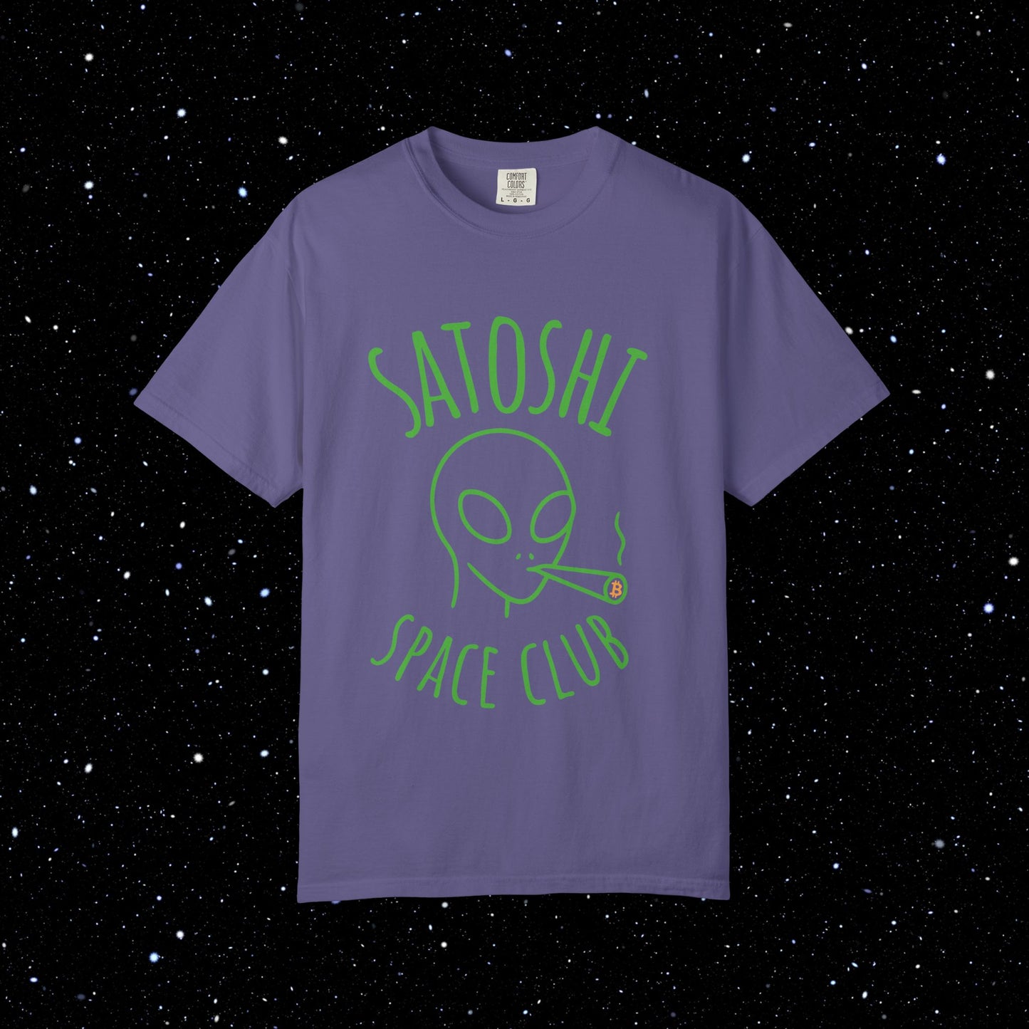 Satoshi Space Club – Alien Line Art Tee
