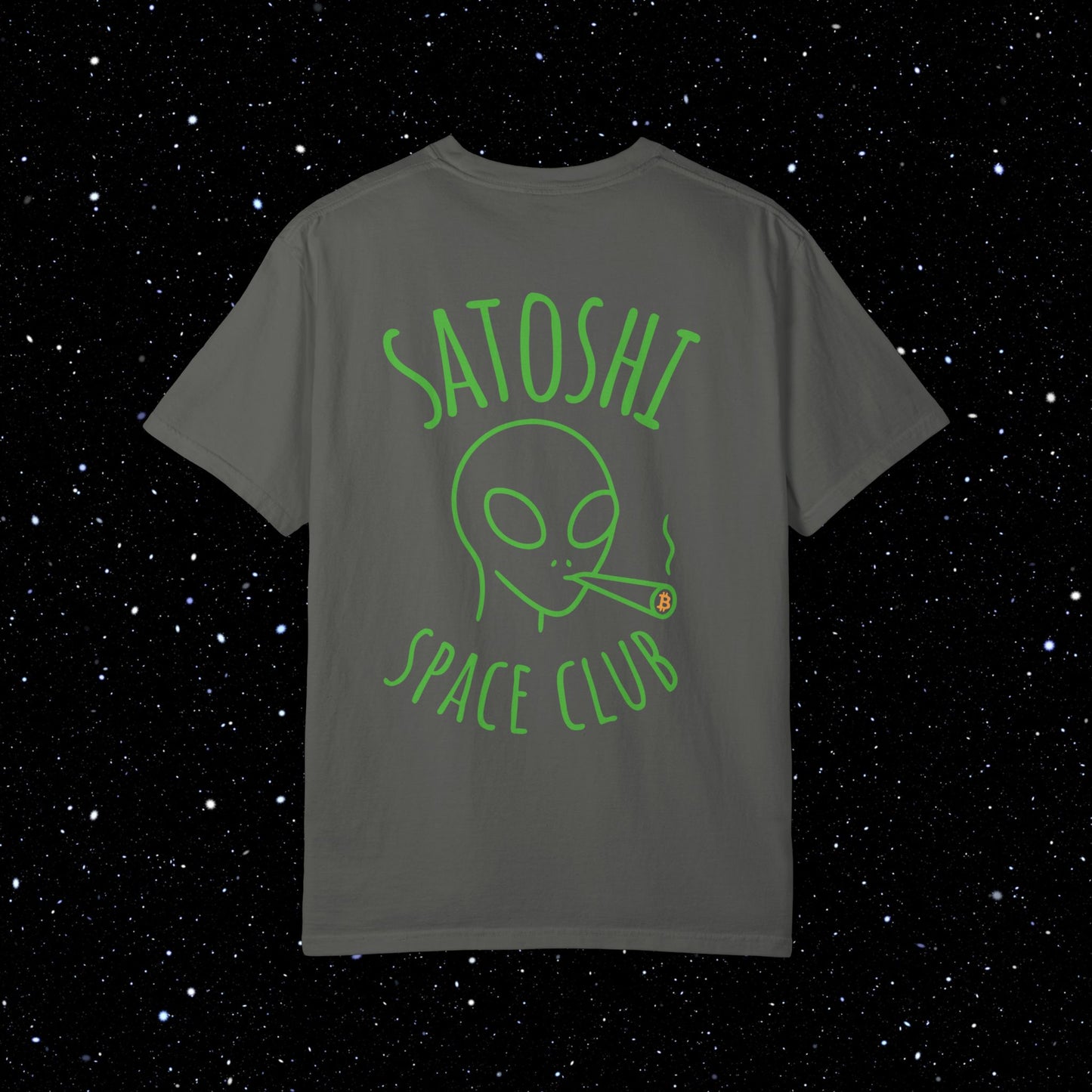 Satoshi Space Club Line Art Backprint Tee