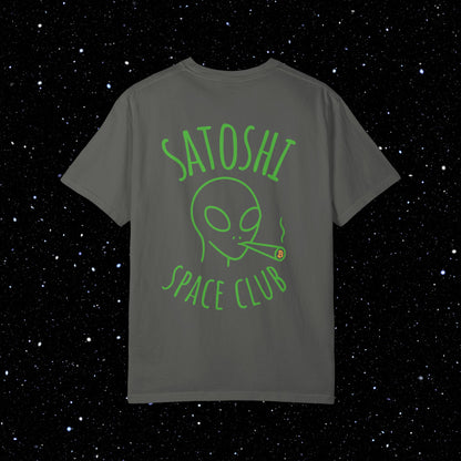 Satoshi Space Club Line Art Backprint Tee