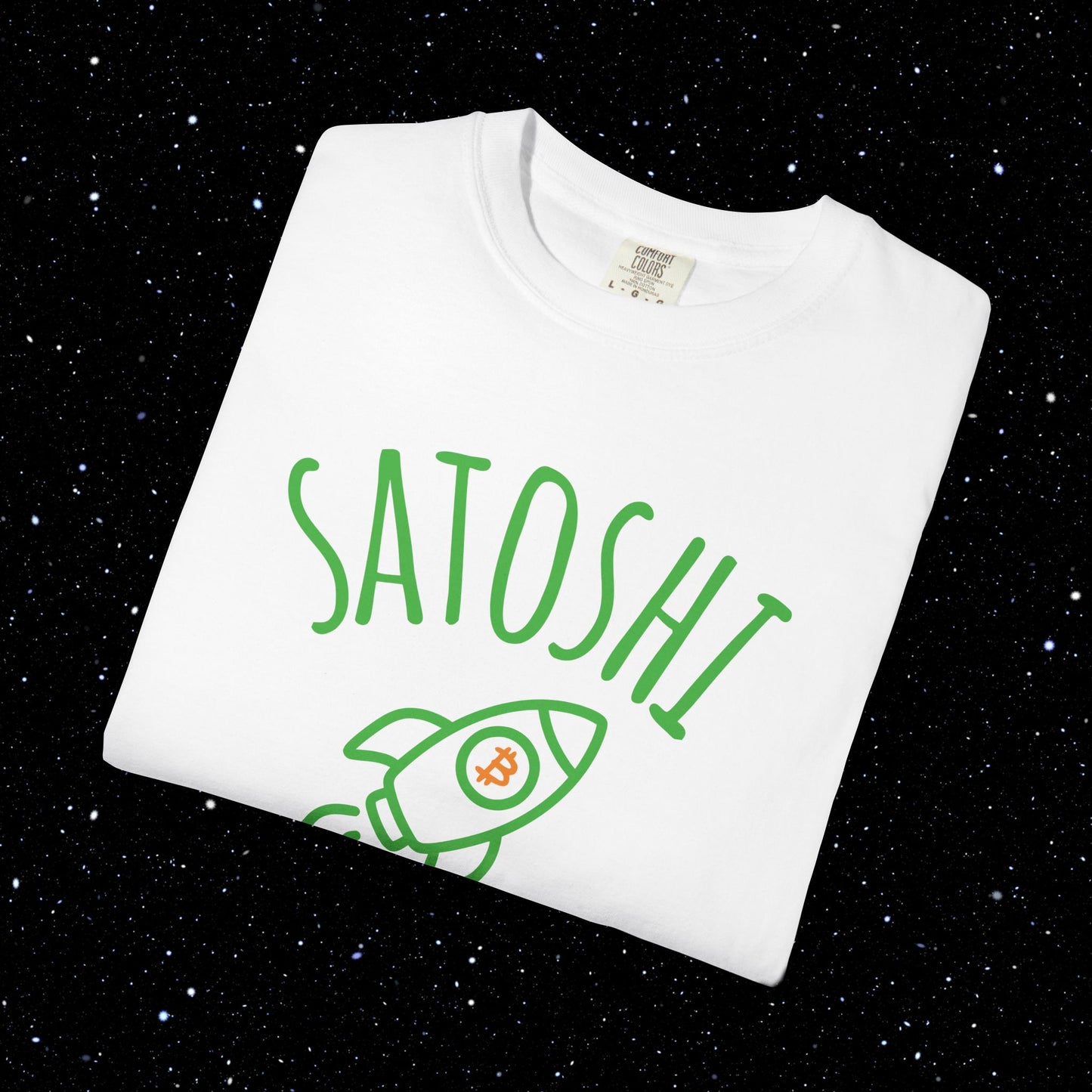 Satoshi Space Club Rocket Line Art Tee