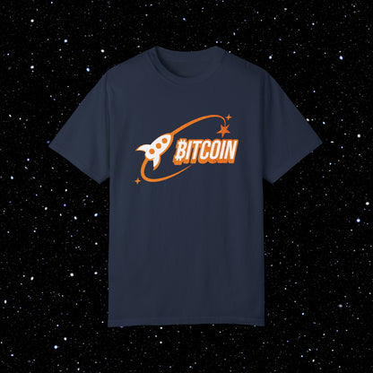 Bitcoin Space Comfort Colors Tee Shirt