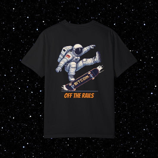 Bitcoin Off The Rails - Backprint Comfort Colors T-Shirt