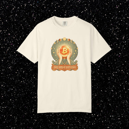 Dreams of Satoshi T-Shirt | Mystical Bitcoin Art Nouveau Boho Crypto Tee