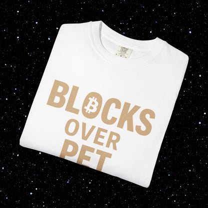 Blocks Over Pet Rocks Bitcoin Tee
