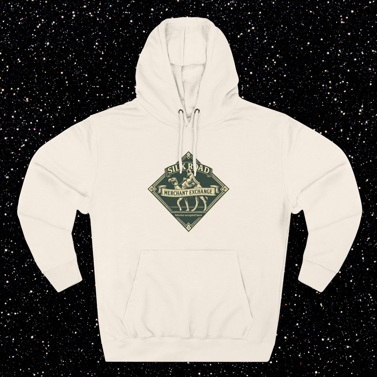 Silk Road Merchant Exchange Hoodie | Bitcoin Accepted Here | Heritage Trade Design