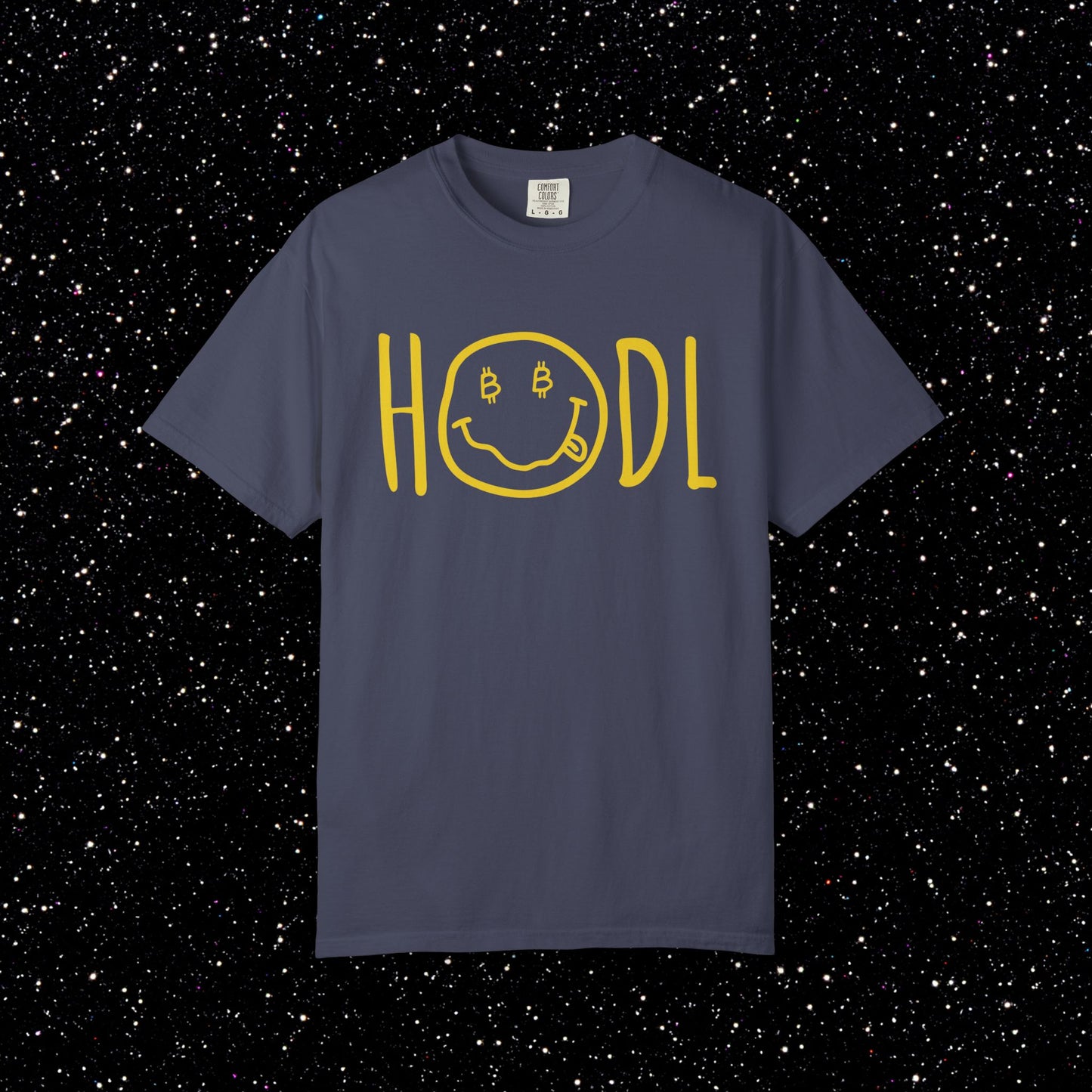HODL Smiley Line Art Bitcoin Tee