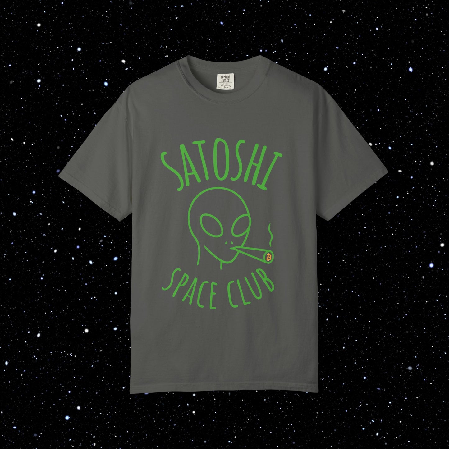 Satoshi Space Club – Alien Line Art Tee